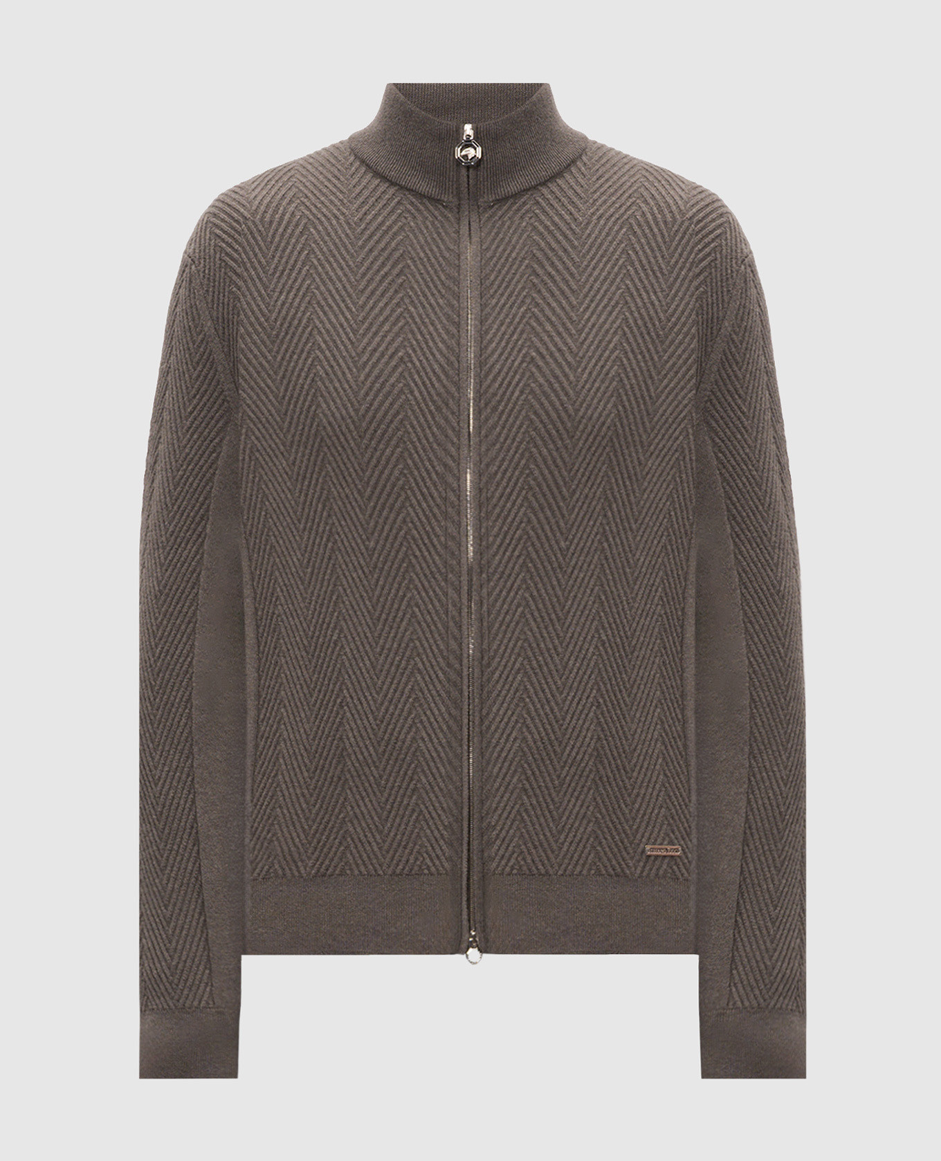 Khaki cashmere cardigan