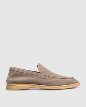 Lanciotti De Verzi Beige suede loafers FELIX FELIXLIGHTCACHEMIRE
