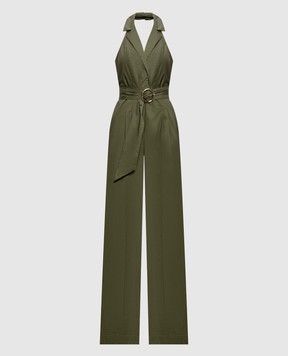 Twinset Green jumpsuit with open back 261TT2221
