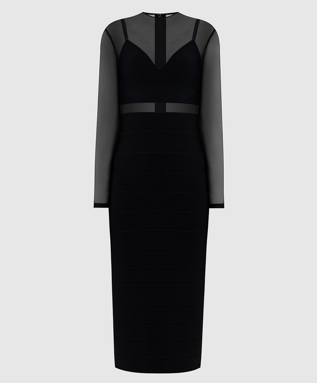 Herve Leger - Black dress NOELLE 46HLS8551011 - shop with European delivery at Symbol Herve Leger - Black dress NOELLE 46HLS8551011 - shop with European delivery at Symbol