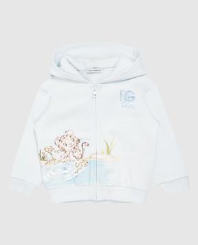 Dolce&Gabbana Children's blue sports jacket L1JWITG7P8H