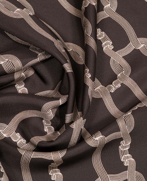 Agnona Brown printed silk scarf AS1203S4082