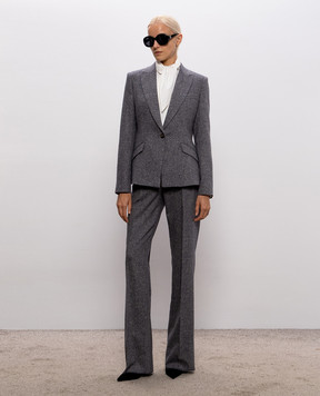 Etro Gray wool and silk pants WREA000199TUBS2