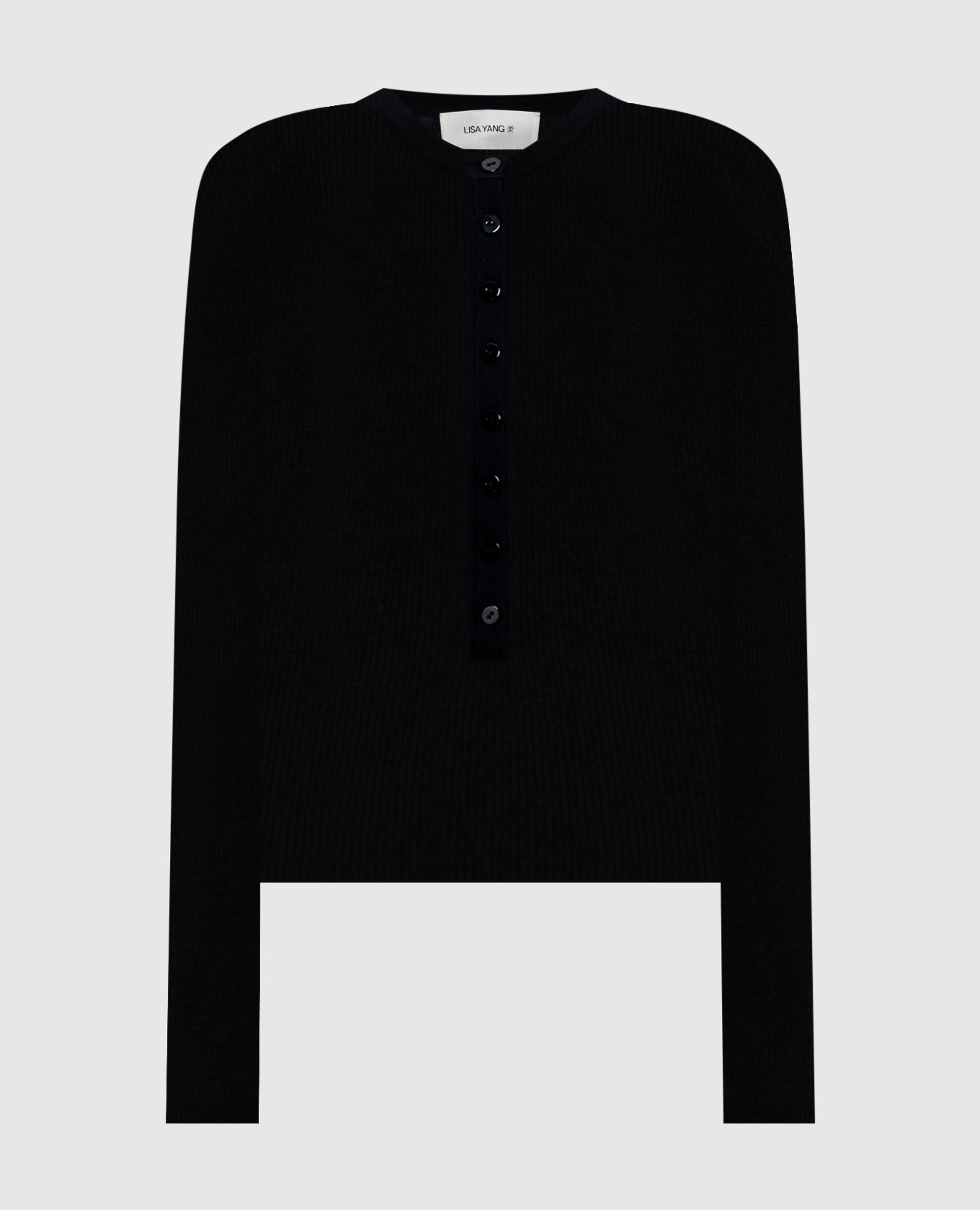 Black Airi cashmere ribbed jumper