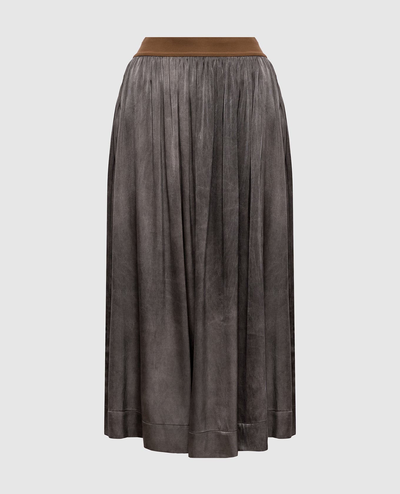 Gillian grey silk skirt