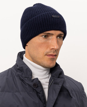 Santoni Blue cashmere hat AMCPC0027XXACAZ