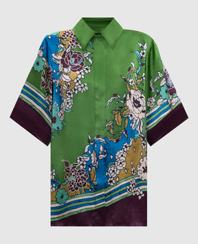 Alemais Nanci green silk blouse 7612T