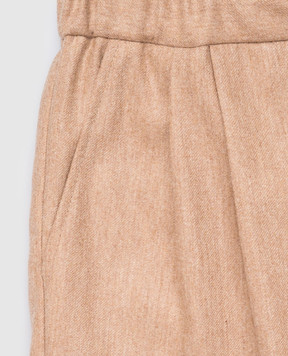 Brunello Cucinelli Children's beige wool trousers with lapels B038PP113C