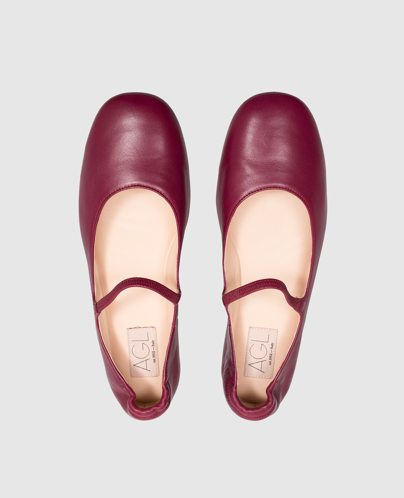 Pink leather ballet flats IRIS AGL 4