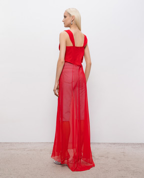 Giuseppe Di Morabito Milano Red silk corset top 06SSTO41816500