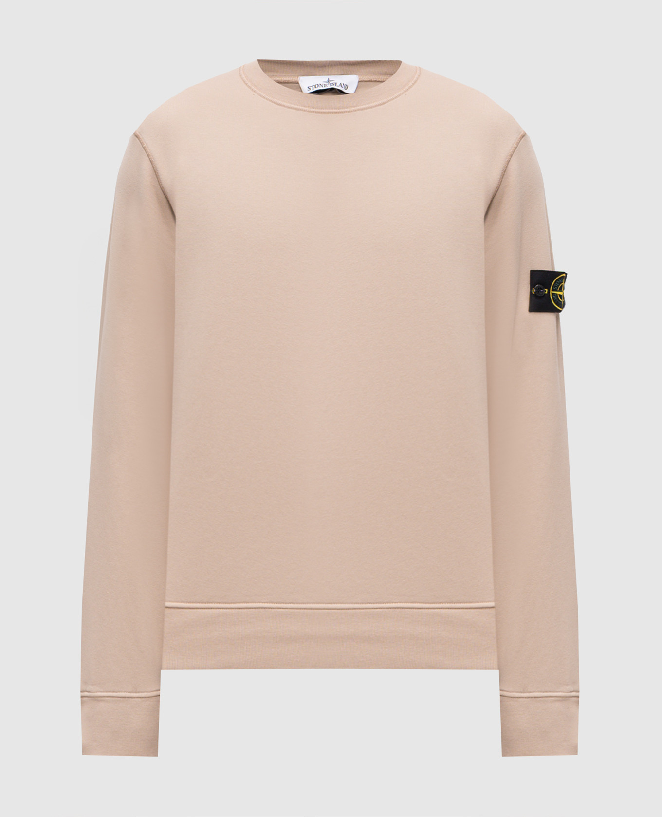 Beige sweatshirt with logo patch