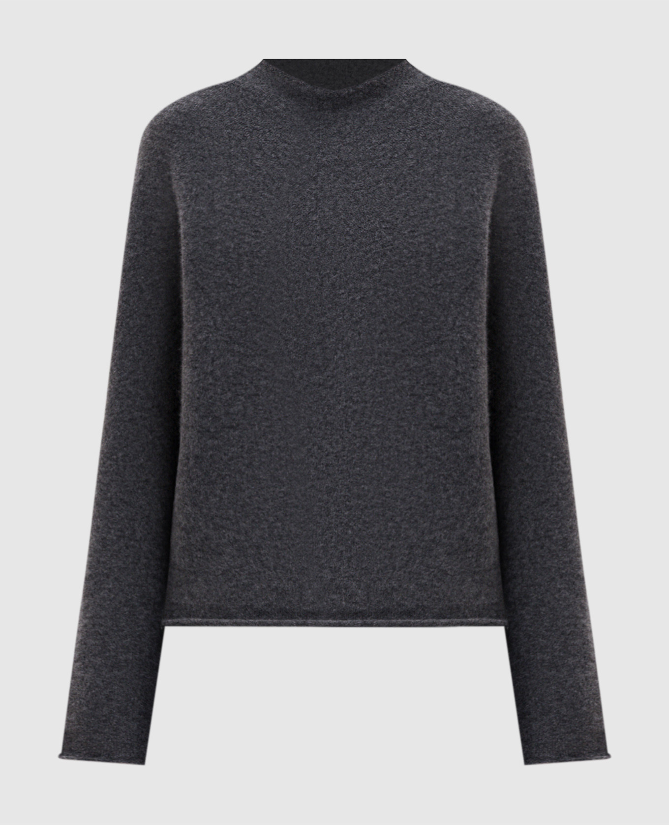 Gray cashmere and silk sweater
