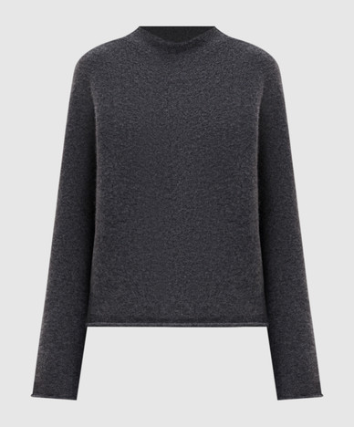 Gray cashmere and silk sweater