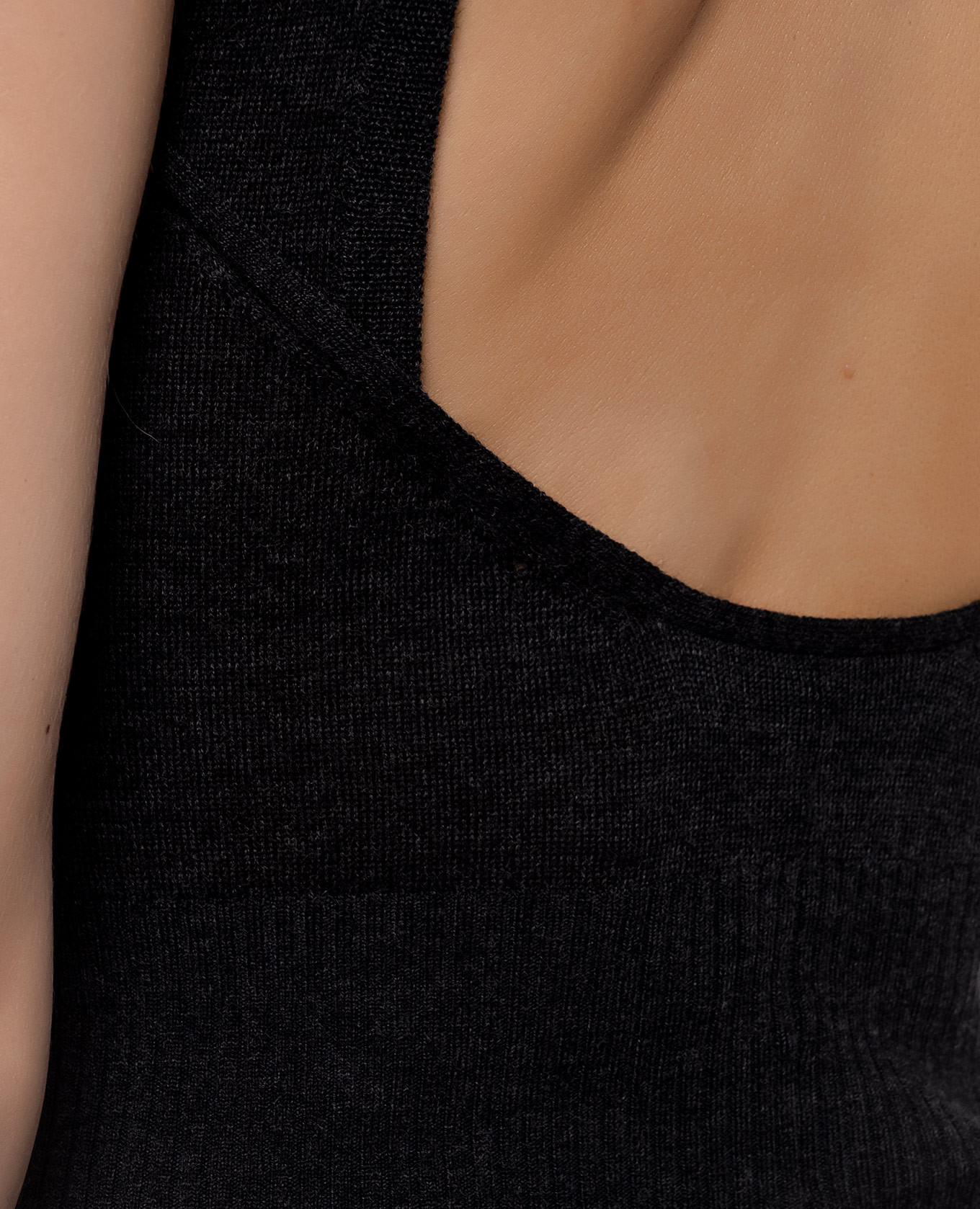 Gray wool top with open back Victoria Beckham 5