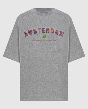 Vetements Grey melange Amsterdam T-shirt ME76TR252GXm