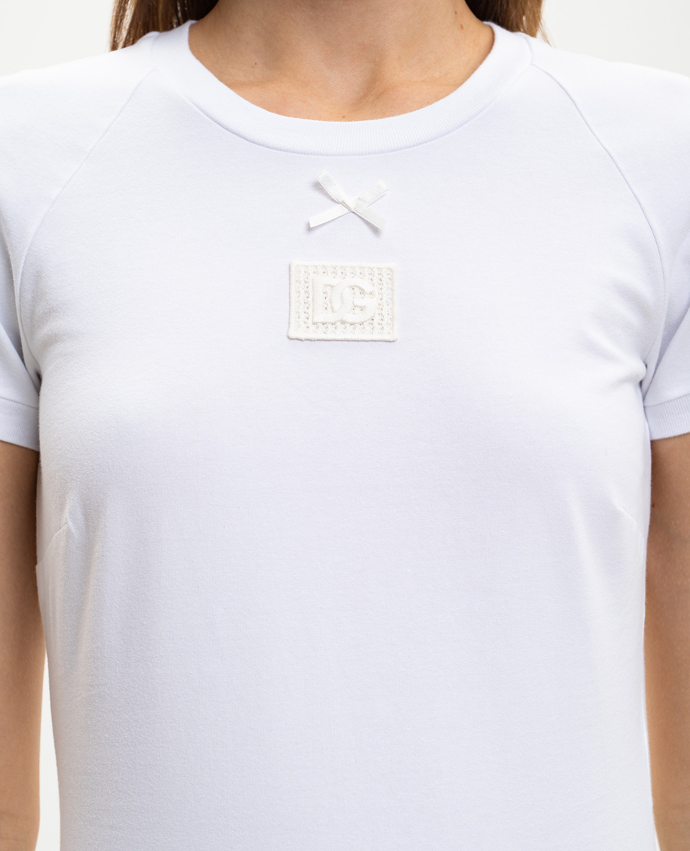 

White T-shirt with a patch Dolce&Gabbana