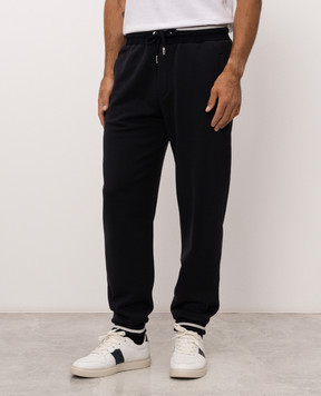Dolce&Gabbana Navy joggers with monogram embroidery GVS2HZG7P9L