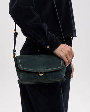 Gianni Chiarini Eugenia green suede crossbody bag BS12310CMPL