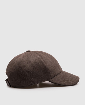 Peserico Brown wool and cashmere cap R76061C006717