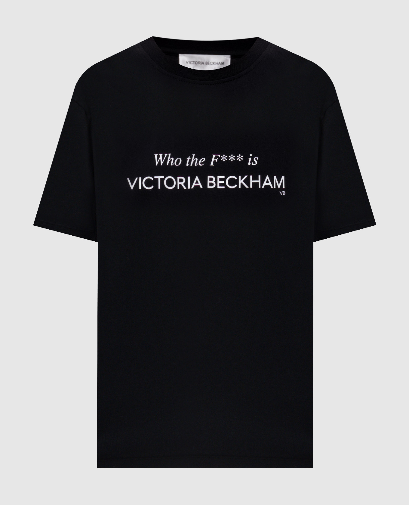 

Black T-shirt with inscription Victoria Beckham