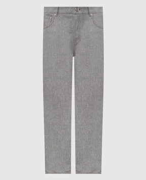 Brunello Cucinelli Gray wool pants M038PF1012