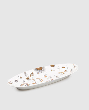 Fornasetti White porcelain oval dish Astronomici P44Z300