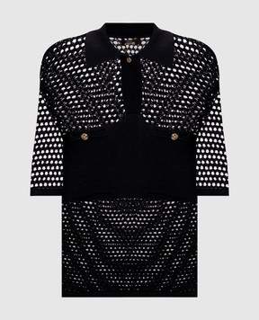 Twinset Black openwork polo 261AP3033