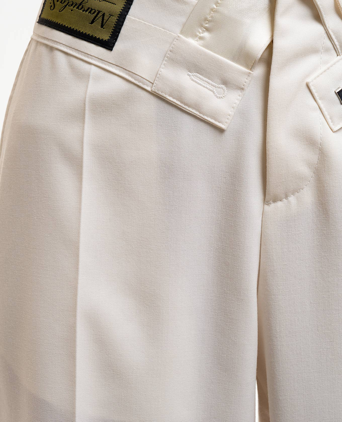 Ivory wool trousers with lapels Maison Margiela MM6 5