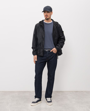 Stone Island Blue jumper with patch L1S155100053S00B2