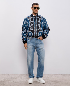 Versace Blue jeans with a worn effect 10205761A16386