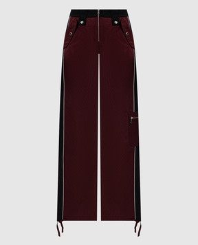 Casablanca Raver burgundy patterned sweatpants WSP26TR39601