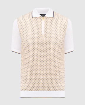 Stefano Ricci Polo with silk in a contrasting pattern K212035P31F26191