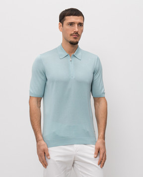Enrico Mandelli Green silk polo shirt 3K065A5674