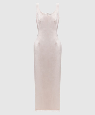 Midi dress with lace
