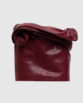 Magda Butrym Burgundy leather mini skirt LEATHER12SKIRT264526