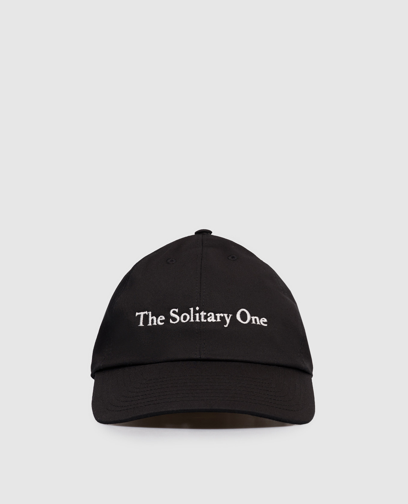 

Black cap with embroidered inscription Ann Demeulemeester