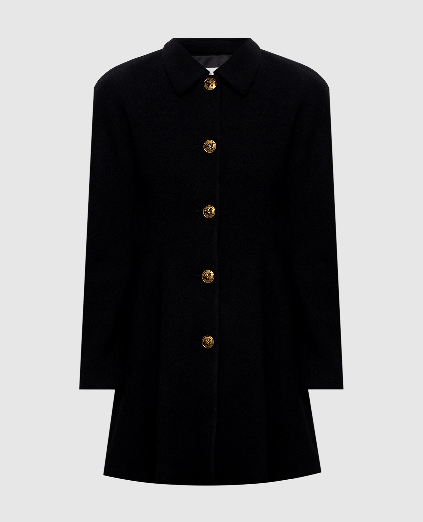 Black wool coat Versace