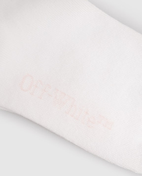 Off-White Children's white socks with logo pattern OGRA004F25KNI001