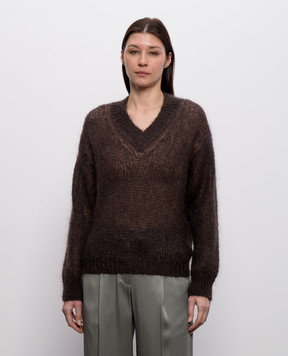 Brunello Cucinelli Brown pullover with wool MLC349302P