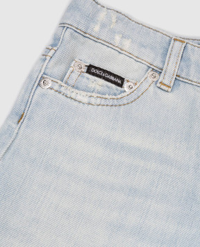 Dolce&Gabbana Children's blue jeans with a worn effect L52F82LDD60812+