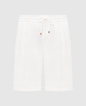 Brunello Cucinelli White linen shorts MH255U0020