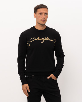Dolce&Gabbana Black wool jumper GXX02ZJDVIR