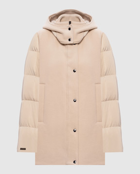 Peserico Beige down jacket with wool S240813195D