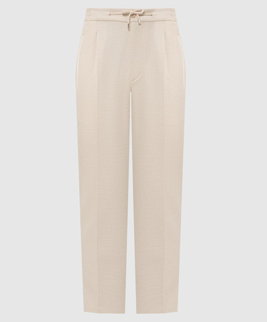 Ivory cashmere pants