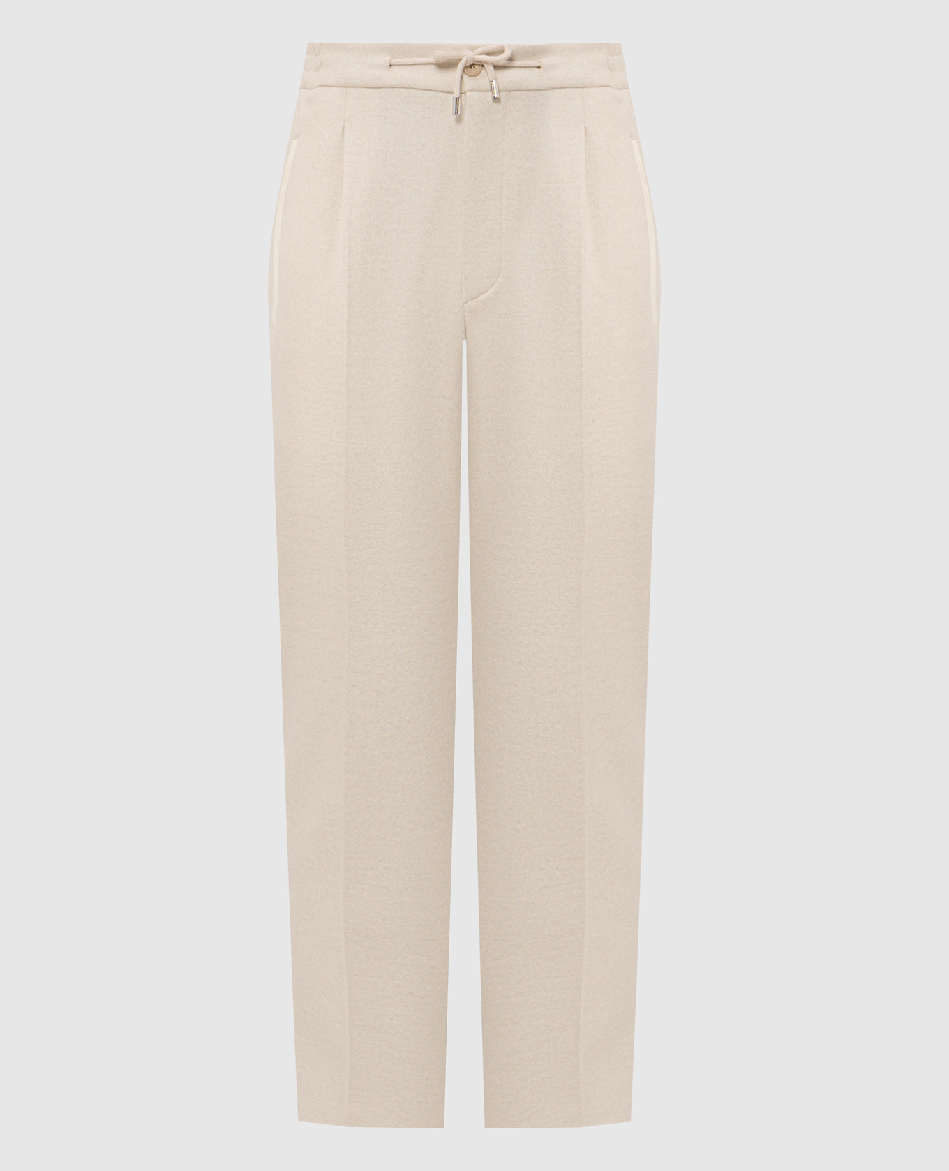 Ivory cashmere pants