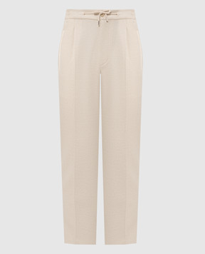 Stefano Ricci Ivory cashmere pants MDT63000105428