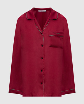 Givenchy Burgundy silk blouse BW61GW16Q5