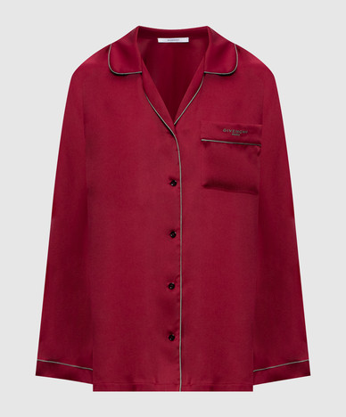 Burgundy silk blouse