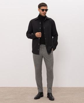 Marco Pescarolo Gray wool and cashmere pants CARACCIOLO5429