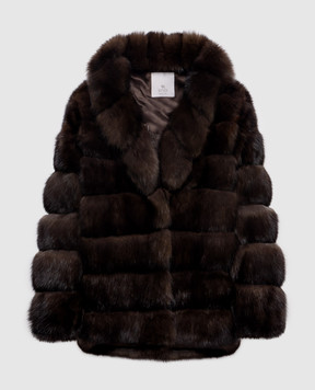 Rindi Brown sable fur coat 077ZB026